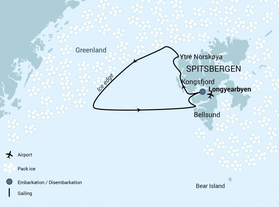 Cruise route Cruise route