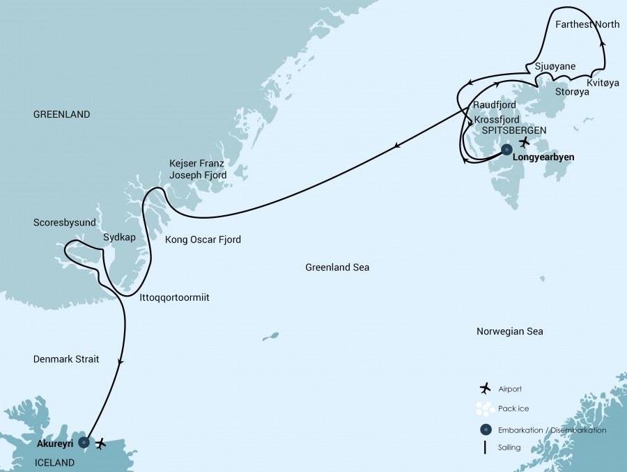 Cruise route Cruise route
