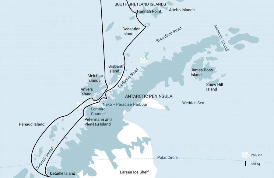 Cruise route Cruise route