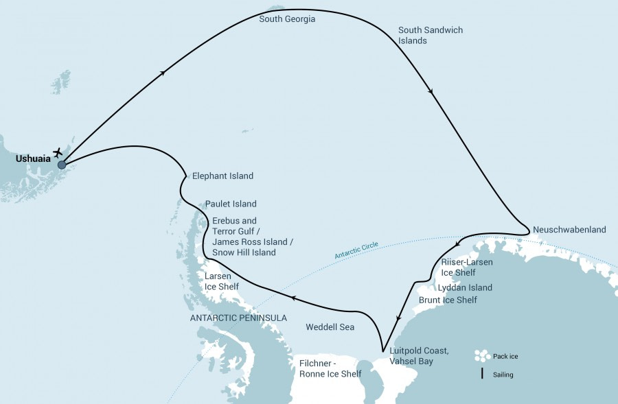 Cruise route Cruise route