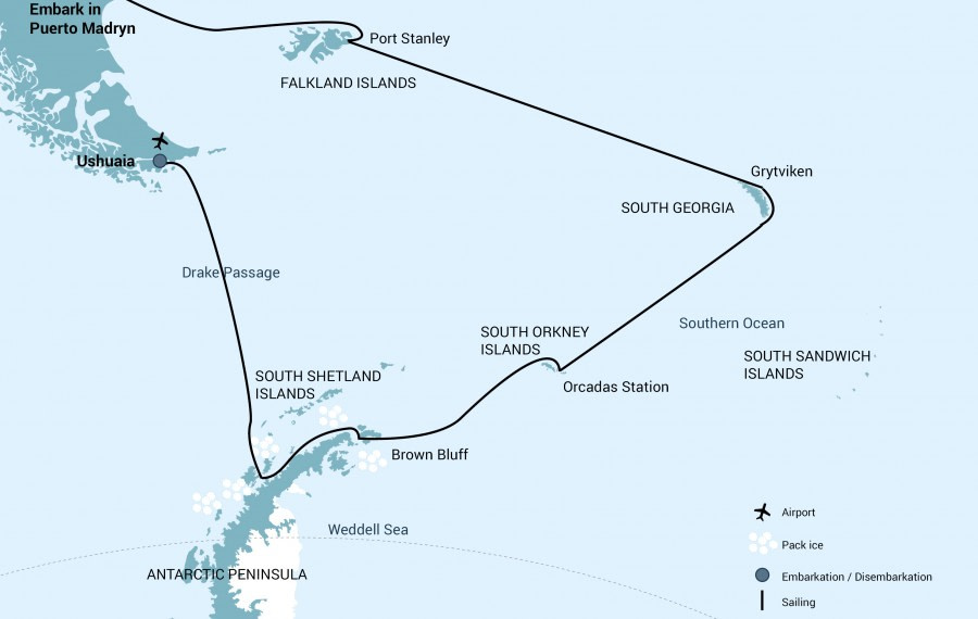 Cruise route Cruise route