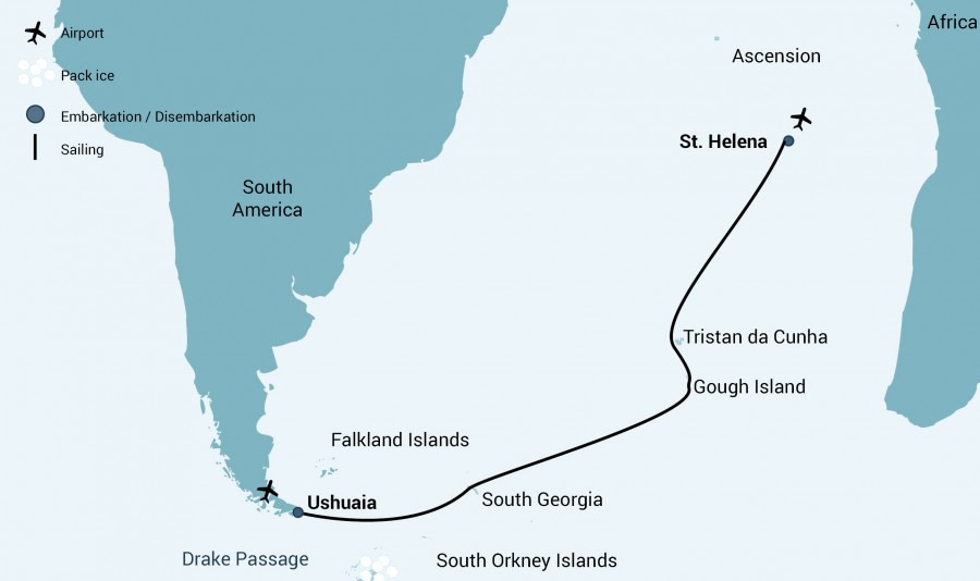 Cruise route Cruise route
