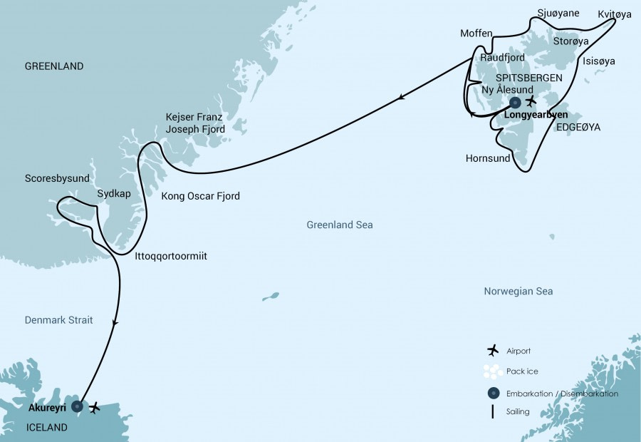 Cruise route Cruise route