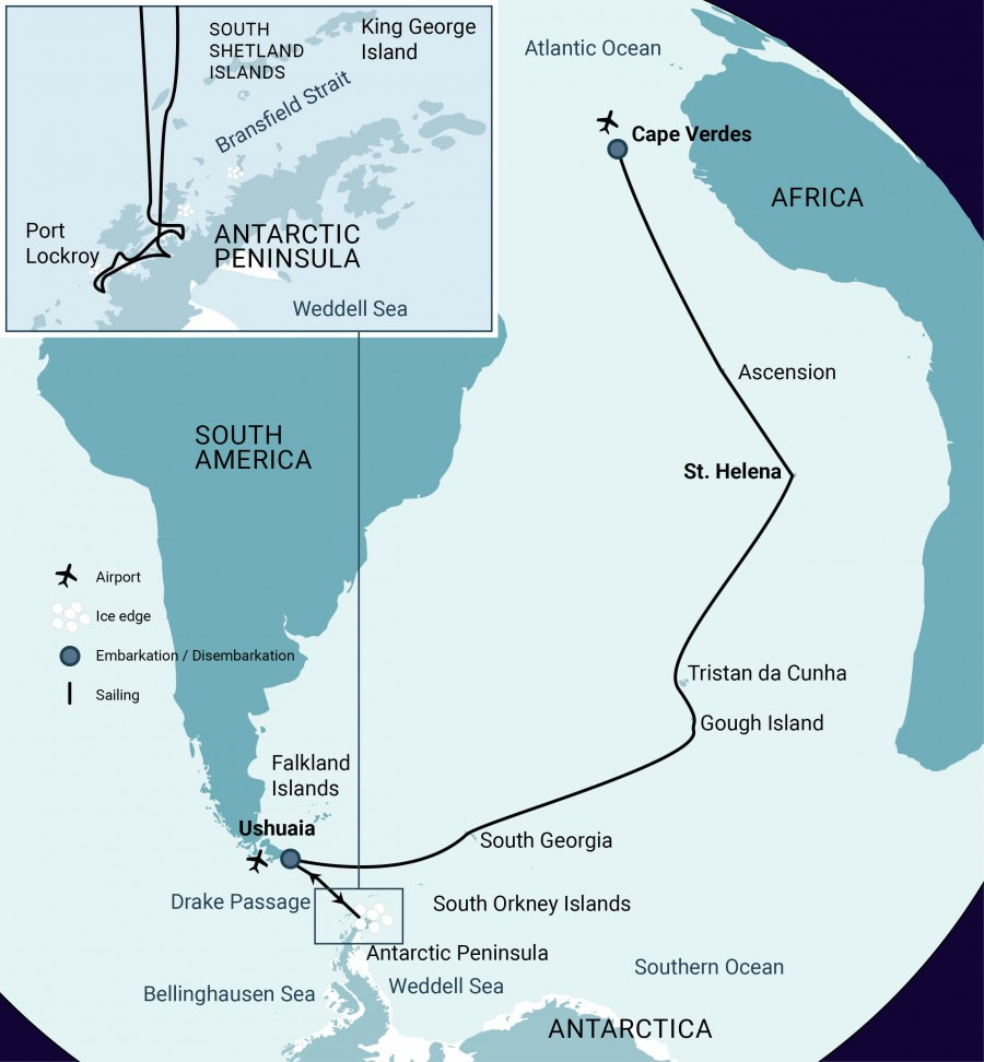 Cruise route Cruise route