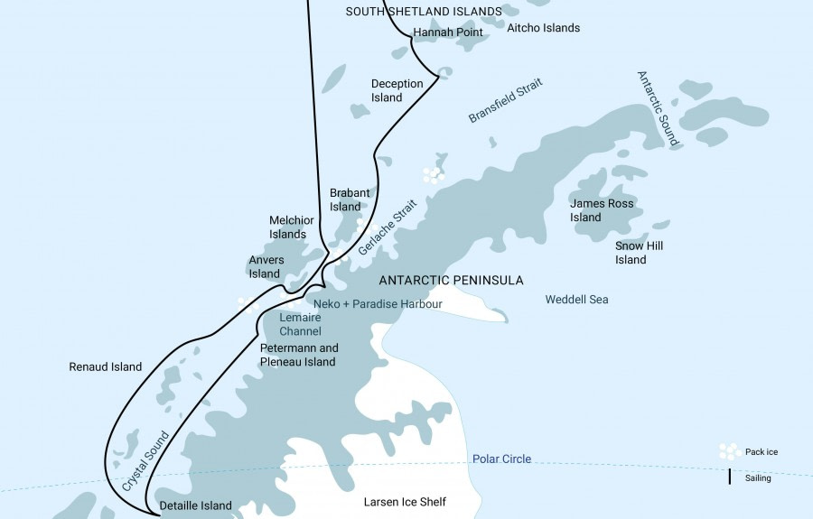 Cruise route Cruise route