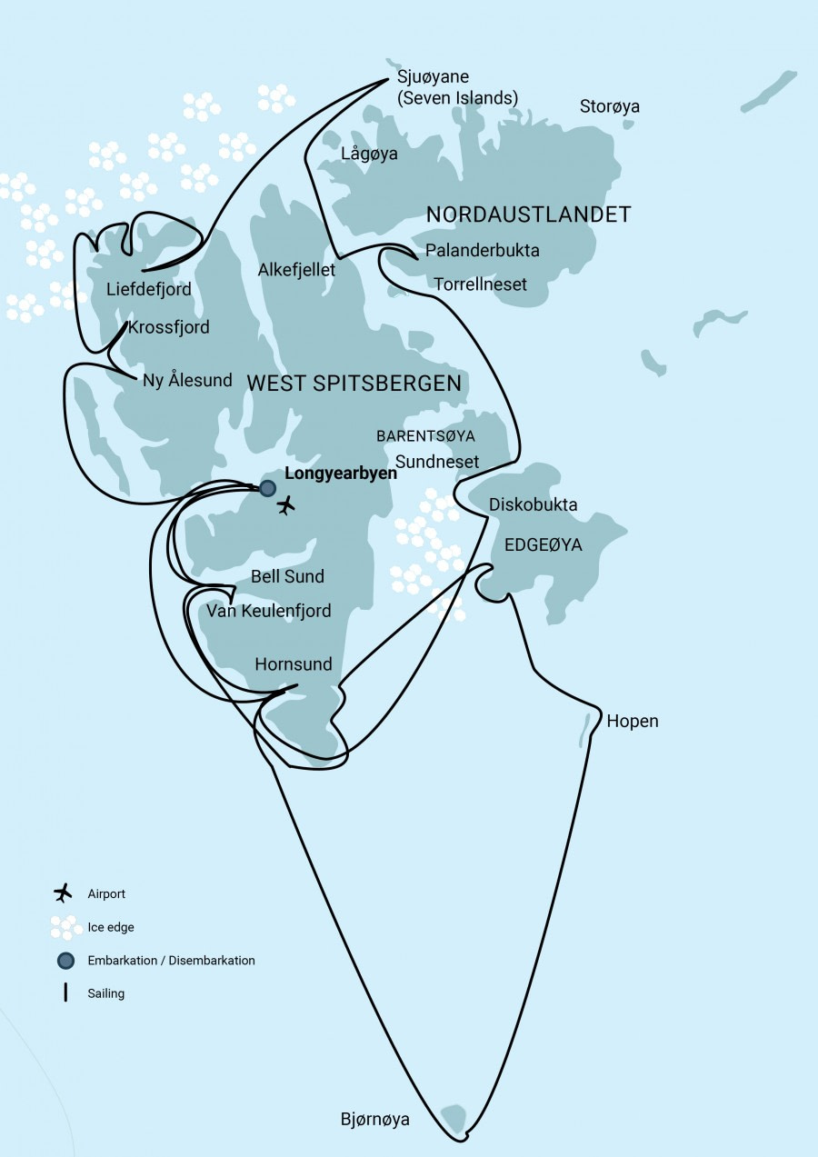 Cruise route Cruise route