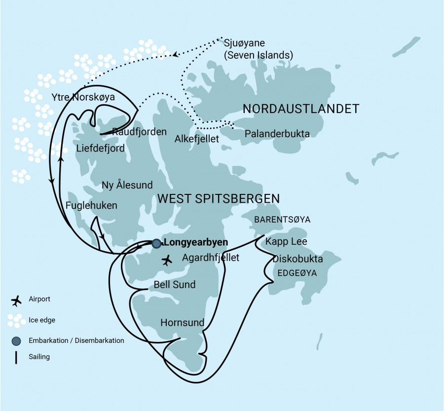 Cruise route Cruise route