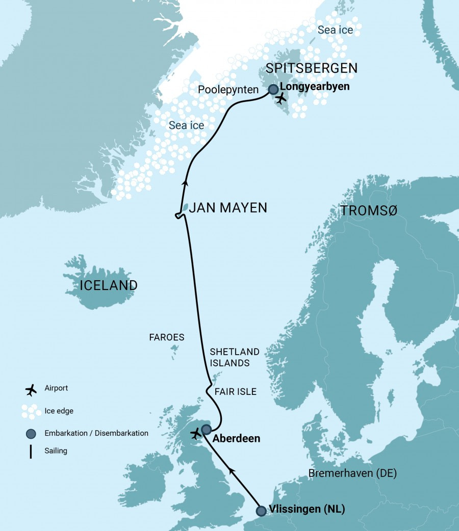 Cruise route Cruise route