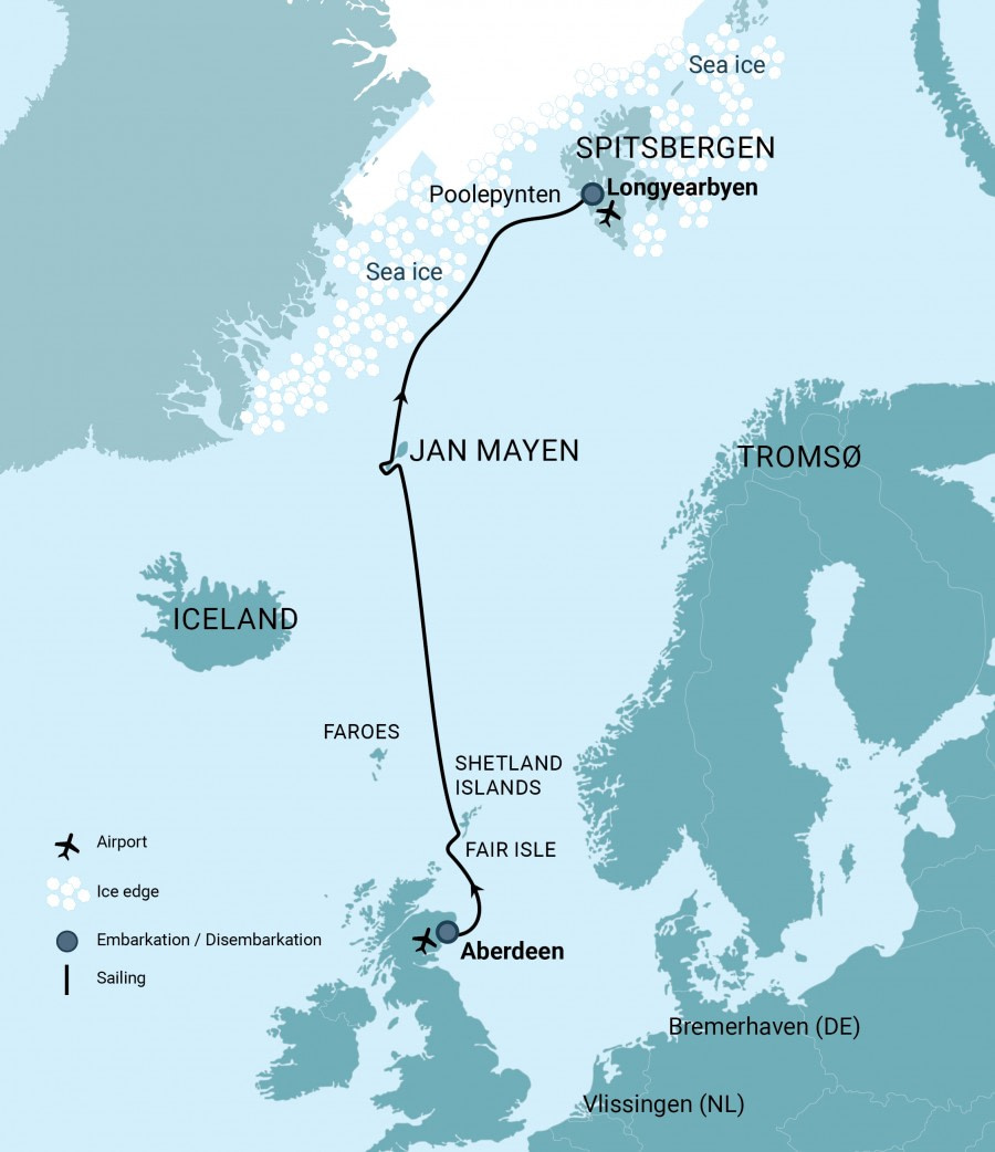 Cruise route Cruise route