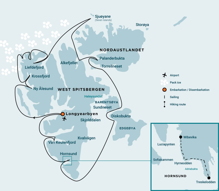 Cruise route Cruise route