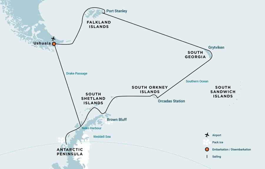 Cruise route Cruise route