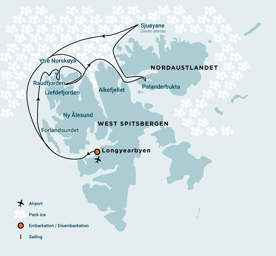 Cruise route Cruise route