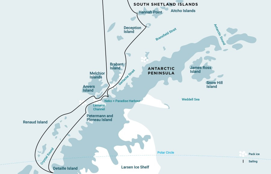 Cruise route Cruise route