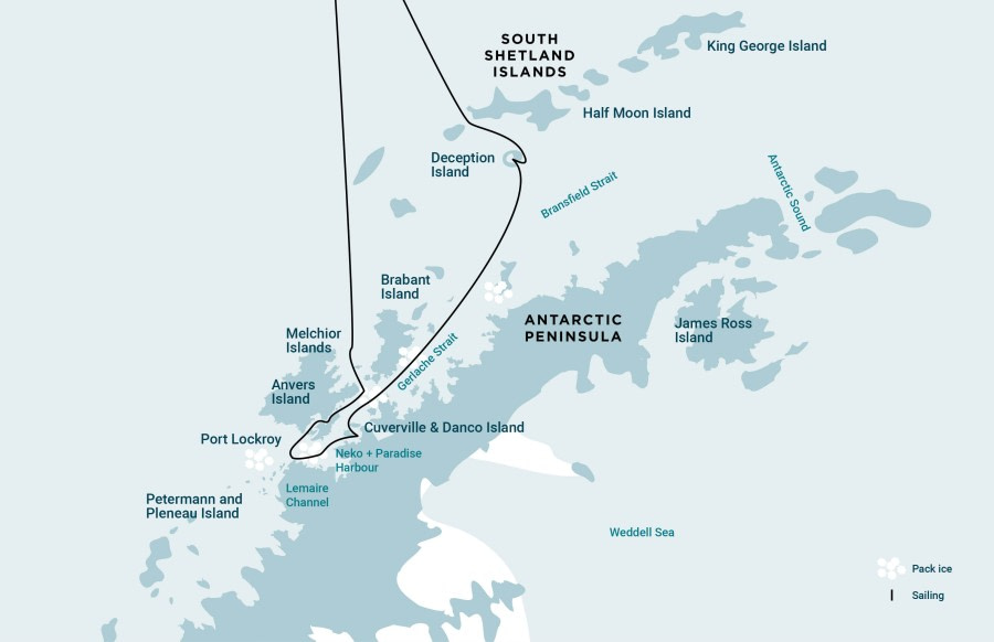 Cruise route Cruise route