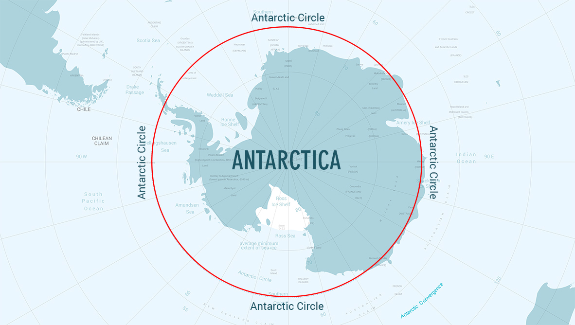 círculo polar ártico en el mapa