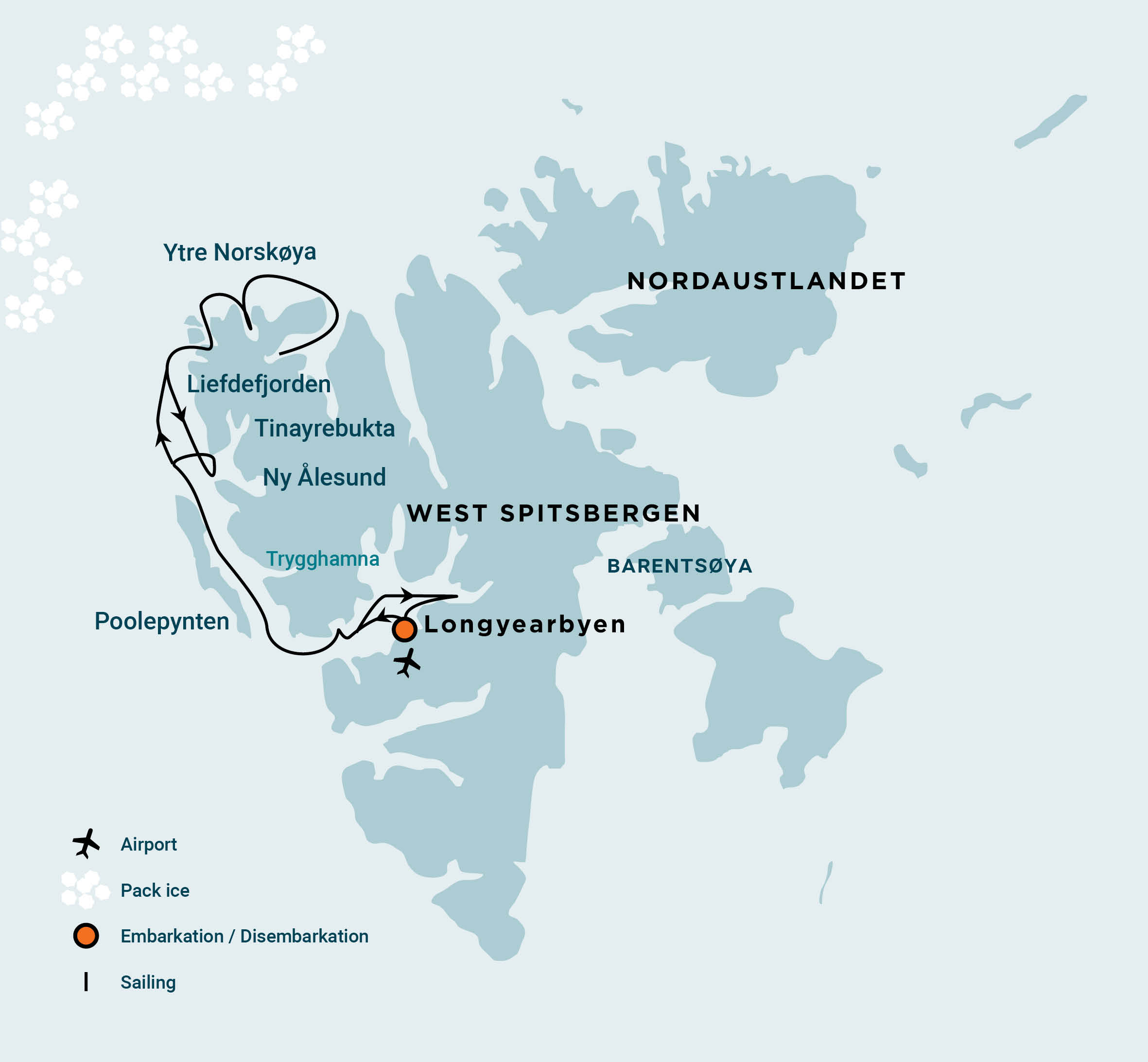 North Spitsbergen - Arctic Summer | Map