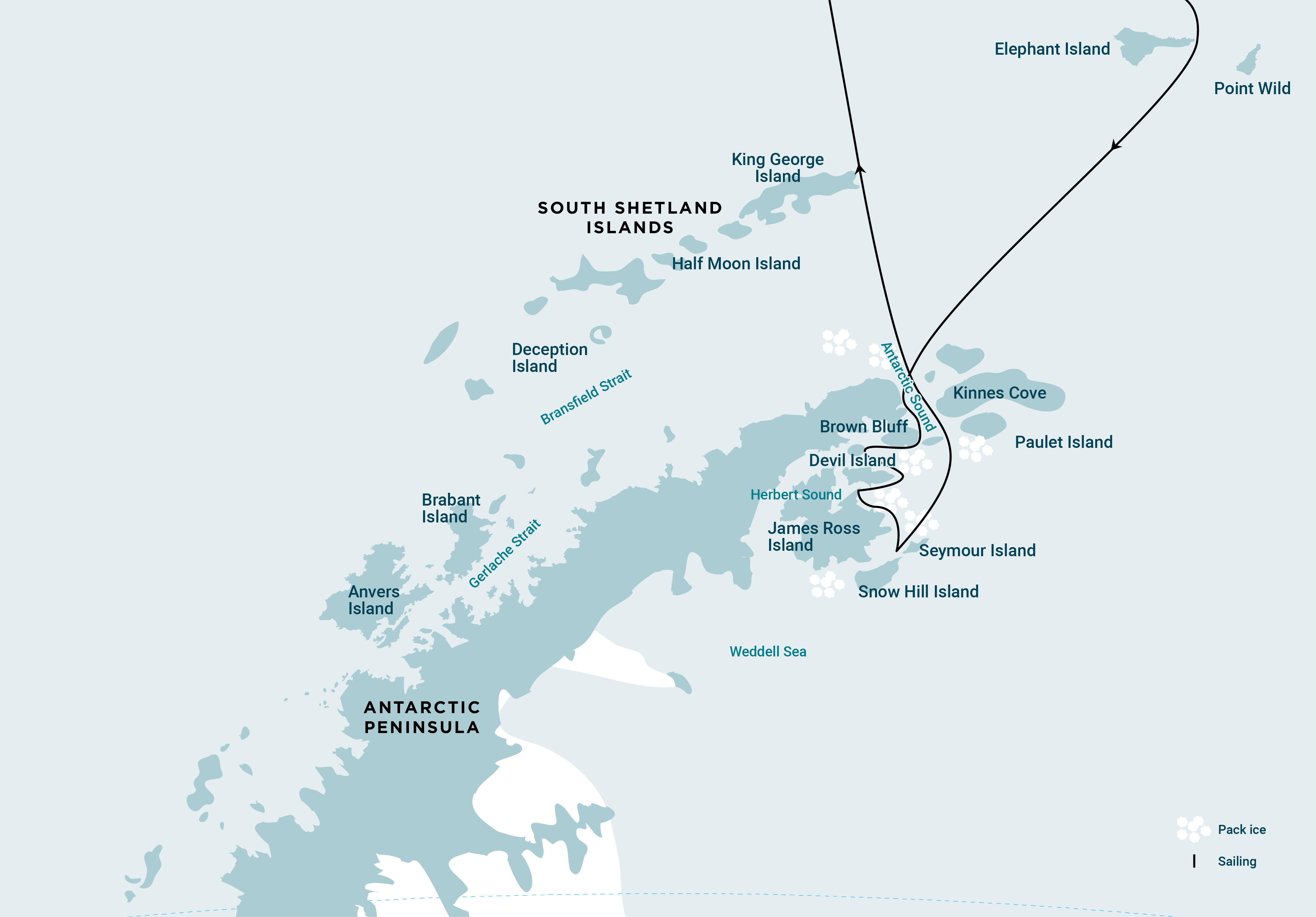 Antarctica - Weddell Sea Explorer | Map