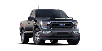3/4 Passenger side view of black Ford F-150