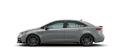 Driver side view of gray Corolla XSE Apex Edition