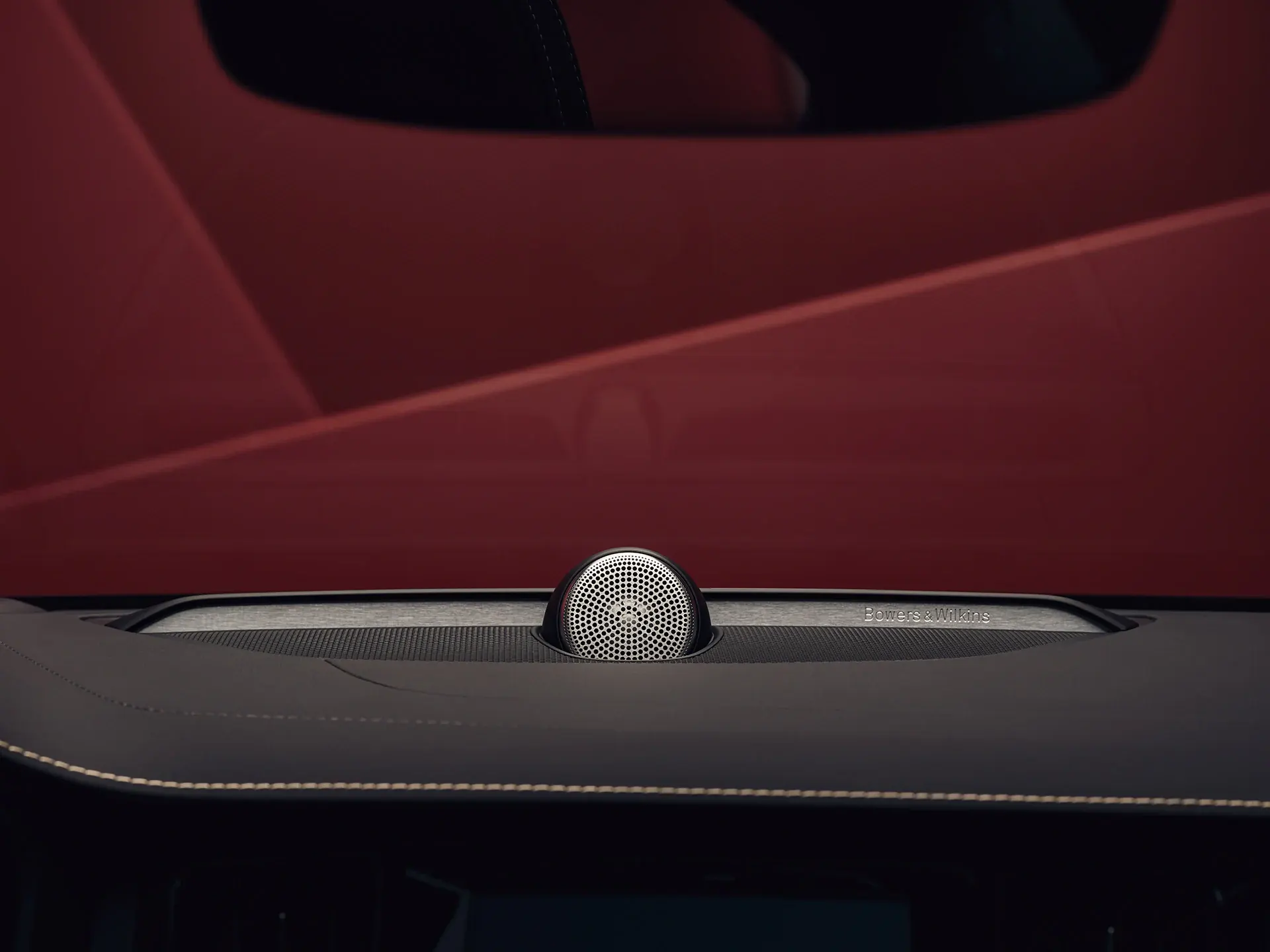 Close-up of red Volvo S60