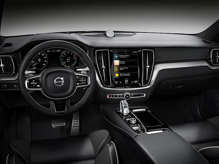 The inside of a 2022 Volvo V60 Recharge.