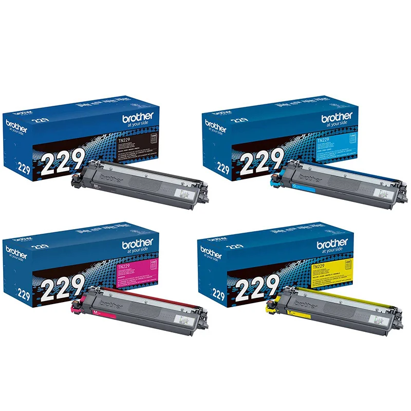 Brother HL-L3220CDW Printer Toner Cartridges (4 Pack) -TN229BK/Y Multipack Original