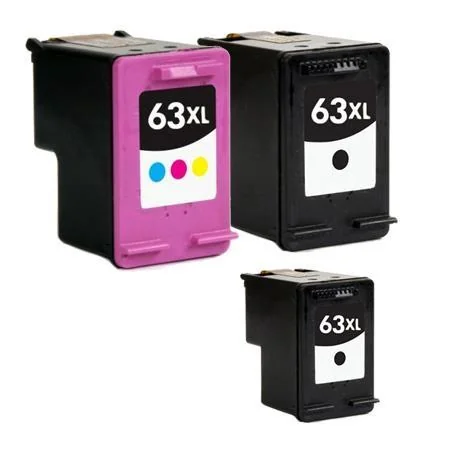 Compatible HP 63XL Full Set + 1 EXTRA Black Ink Cartridges (3 Pack)  Multipack
