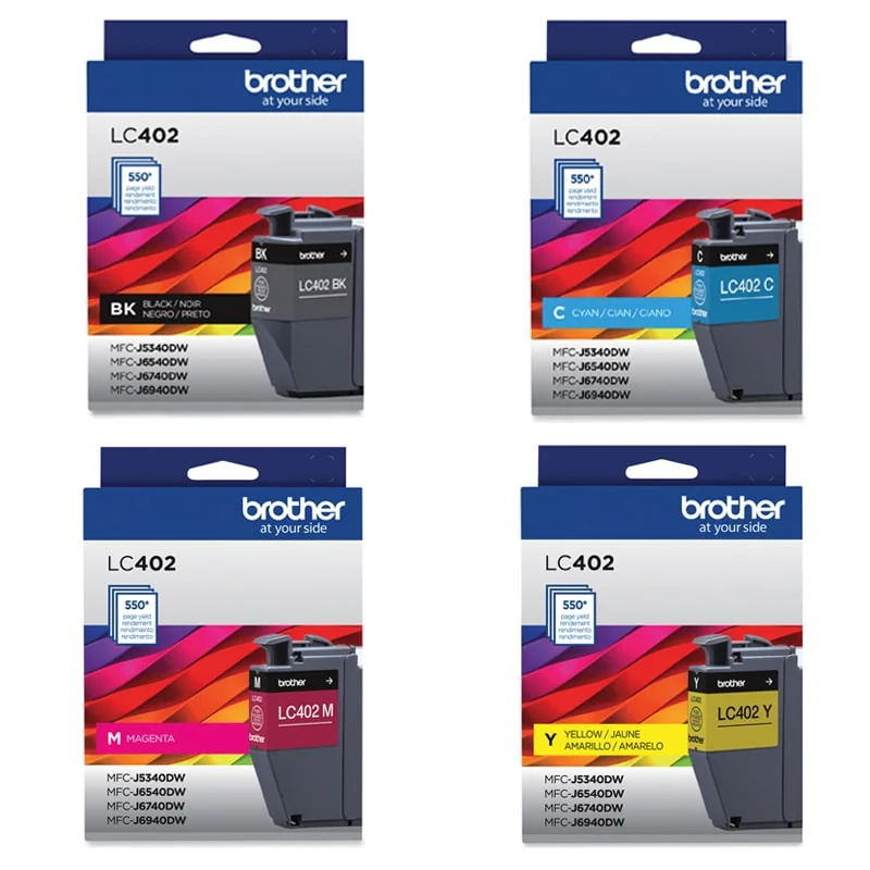 Brother MFC-J6940DW Printer Ink Cartridges (4 Pack) -LC402BKS Multipack Original