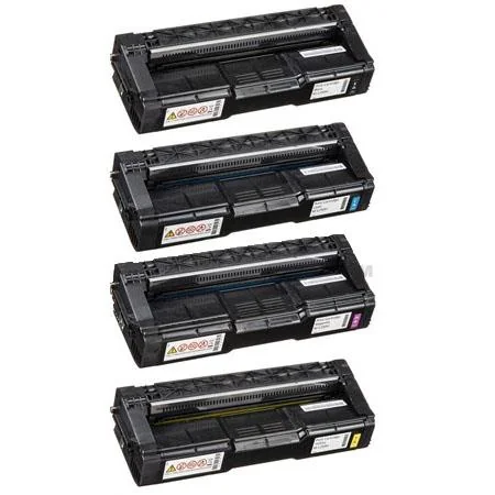 Ricoh 408336/39 BK/C/M/Y Full Set Original High Capacity Toner Cartridges (4 Pack)
