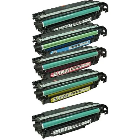 Compatible HP CE250A/53A Full Set + 1 EXTRA Black Toner Cartridges (5 Pack)  Multipack