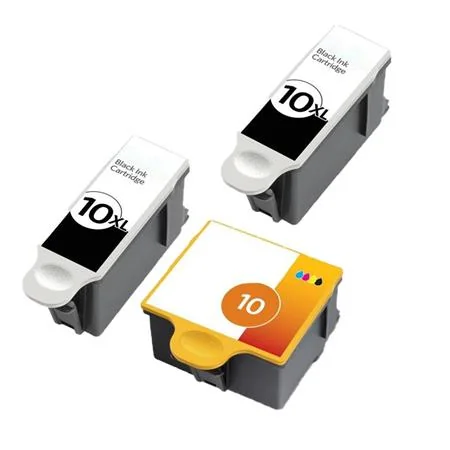 Compatible Kodak 10XL Black and 10 Color + 1 EXTRA Black Inkjet Cartridges (3 Pack)  Multipack