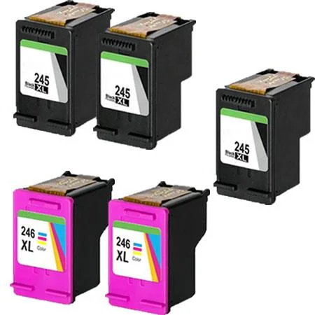 Compatible Canon PG-245XL/CL-246XL 2 Full Sets + 1 EXTRA Black Inkjet Cartridges (5 Pack)  Multipack