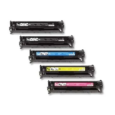 Compatible HP Color LaserJet CM2320nf Printer Toner Cartridges (5 Pack) -CC530A Multipack
