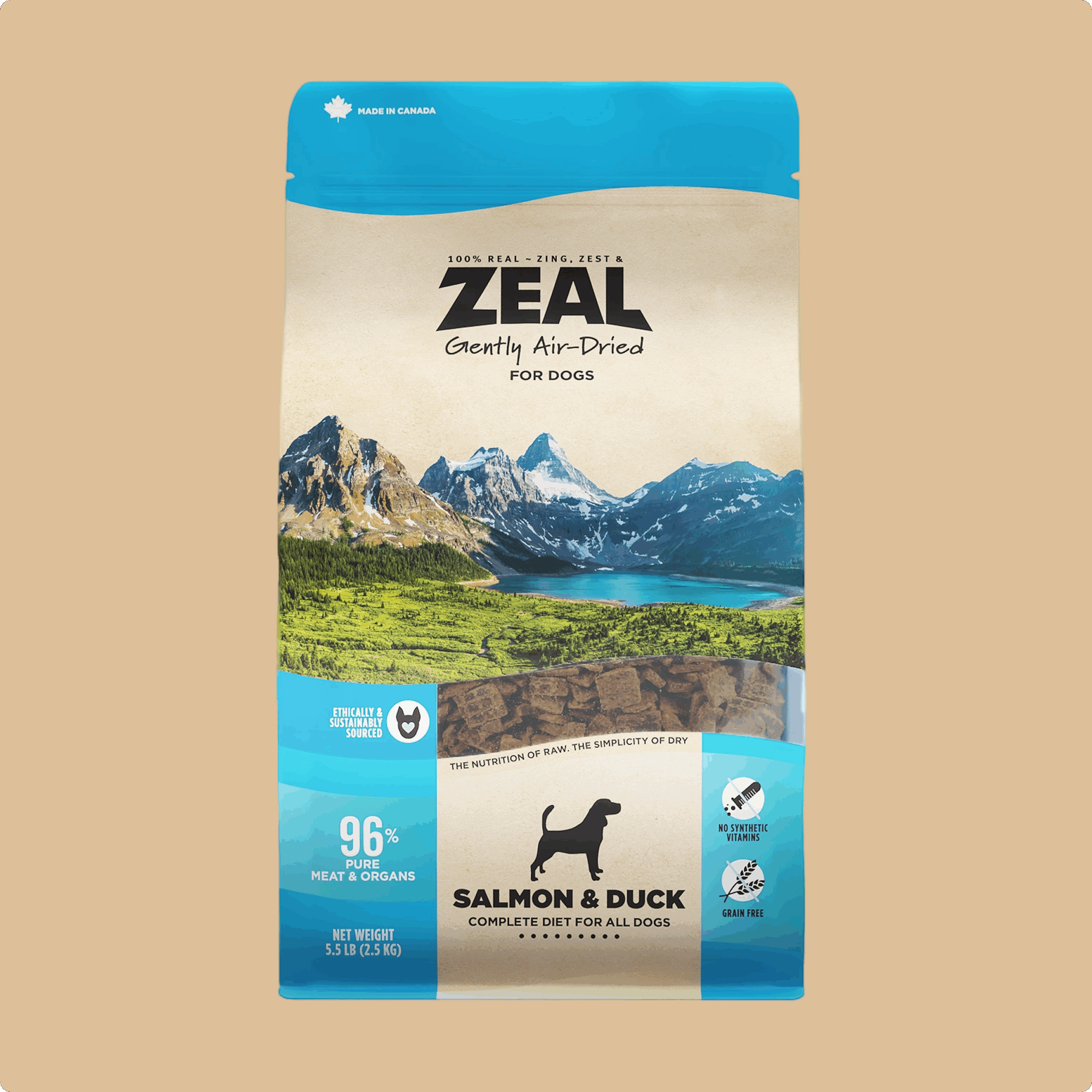 Canada Air-Dried Food Salmon & Duck Recipe For Dogs - 5.5 lb