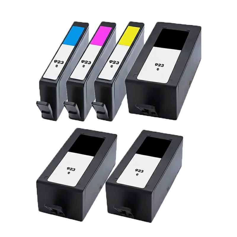 Compatible HP 923e EvoMore High Yield Full Sets + 2 EXTRA Black Ink Cartridges (6 Pack) Multipack