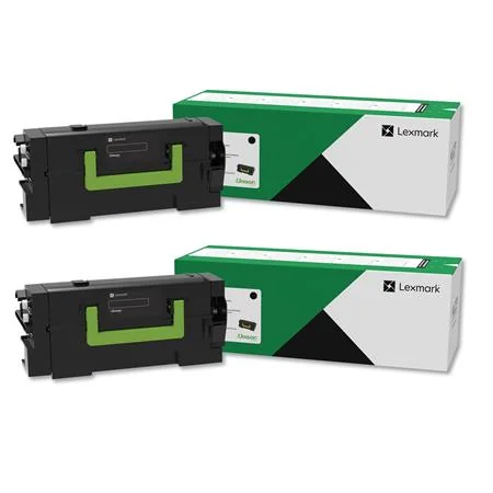 Lexmark 58D1H00 Black Original High Capacity Return Program Toner Cartridges Twin Pack (2 Pack)