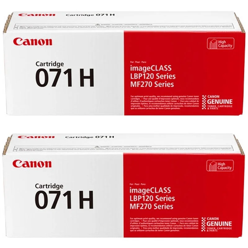 TWINPACK: Canon 071H Black Original High Capacity Toner Cartridge (5646C001)