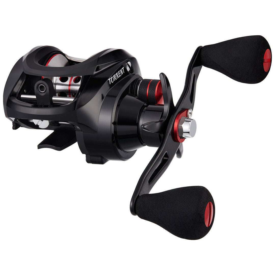 Piscifun® Torrent Baitcasting Reel 18Lbs Max Drag 7.1:1 & 5.3:1 Gear Ratio - Left Hand / Red 5.3:1