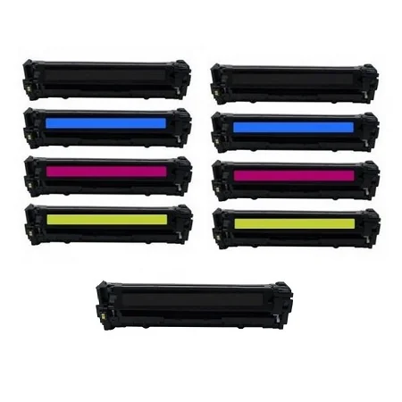 Compatible HP 128A 2 Full set + 1 EXTRA Black Toner Cartridges (9 Pack)  Multipack