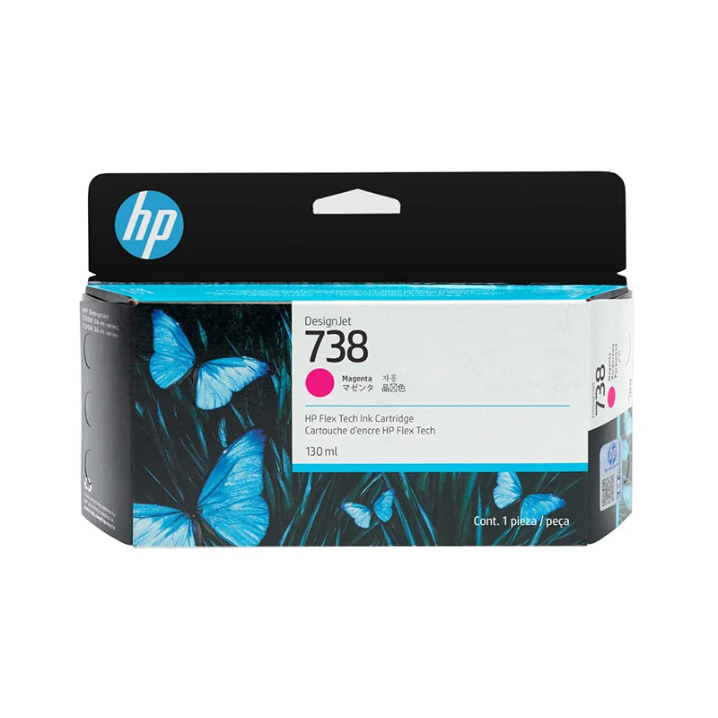 HP 738 (498N6A) Magenta Original Standard Yield Ink Cartridge