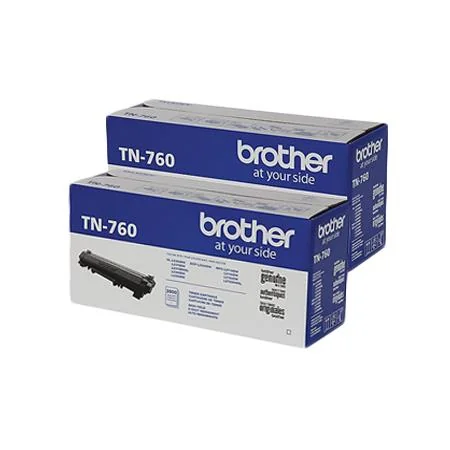 Brother TN760 Black Original High Capacity Toner Cartridges Twin Pack (2 Pack)