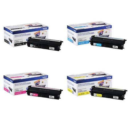 Brother MFC-L8905CDW Printer Toner Cartridges (4 Pack) -TN433BK Multipack Original