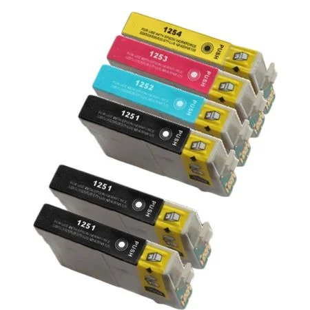 Compatible Epson 125 Full Set + 2 EXTRA Black Ink Cartridges (6 Pack)  Multipack