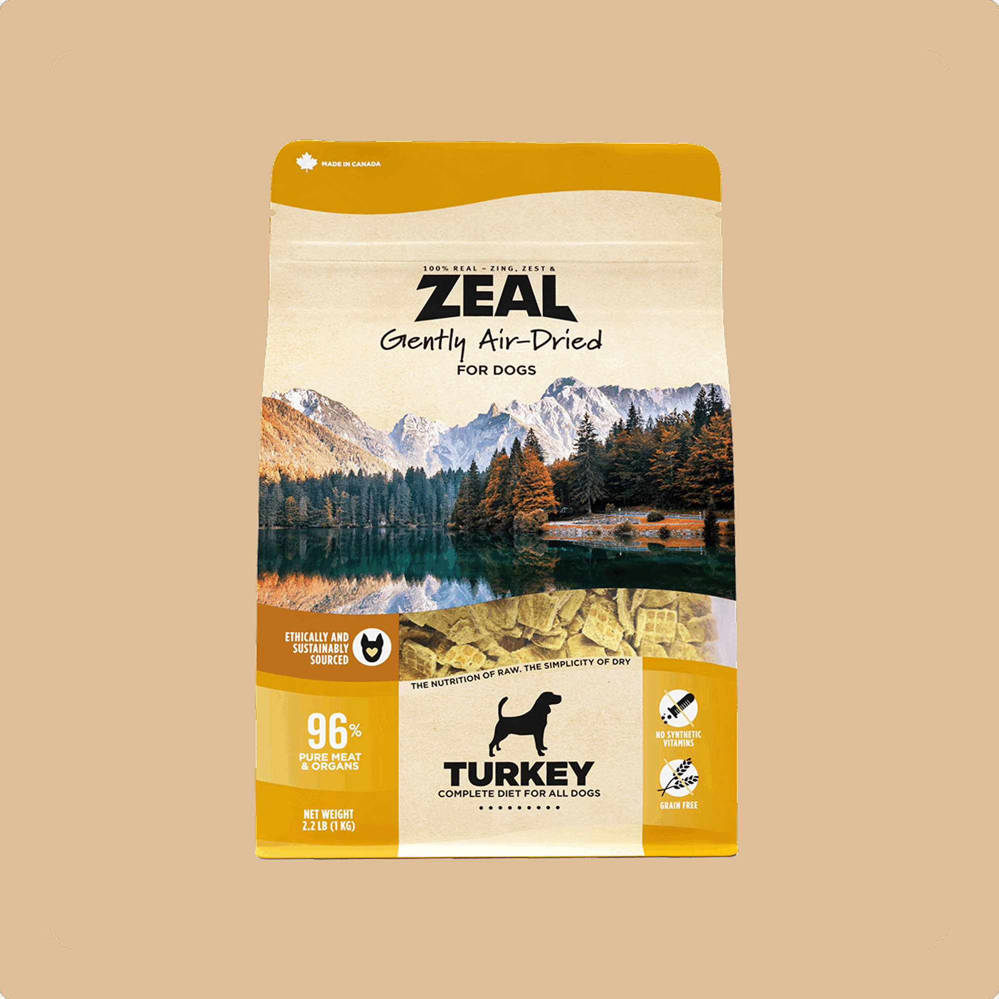 Canada Air-Dried Food Turkey Recipe For Dogs - 2.2 lb