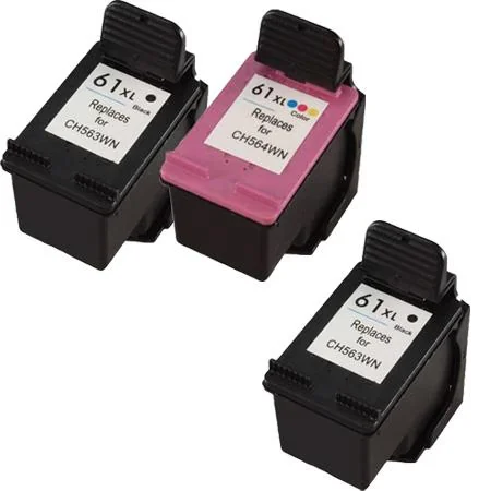 Compatible HP 61XL Full set + 1 EXTRA Black Ink Cartridges (3 Pack)  Multipack