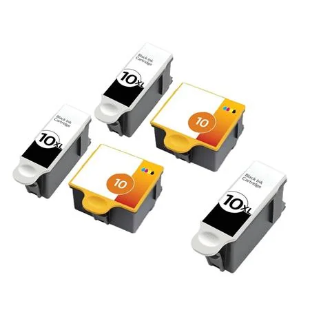 Compatible Kodak 10XL Black and 10 Color 2 Full Sets + 1 EXTRA Black Inkjet Cartridges (5 Pack)  Multipack