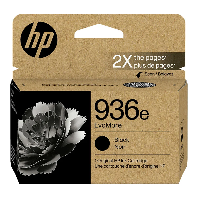 HP 936e EvoMore Black Original High Capacity Ink Cartridge (4S6V6LN)