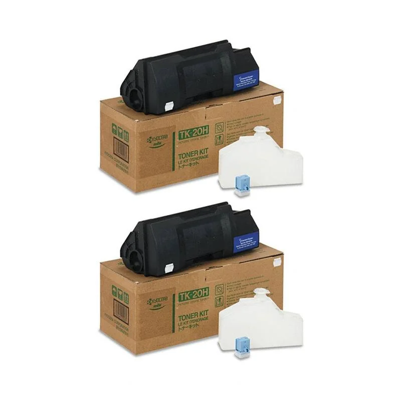 Kyocera TK-20H Black Original Standard Yield Toner Cartridges - Twin Pack (2 Pack)