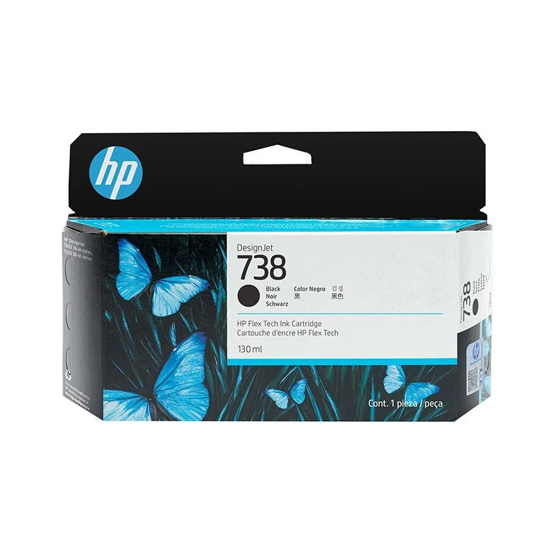 HP 738 (498N4A) Black Original Standard Yield Ink Cartridge