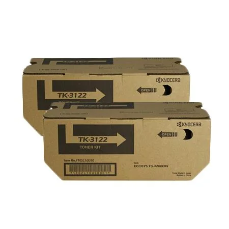 Twin pack: Kyocera TK-3122 Black Original Toner Cartridge